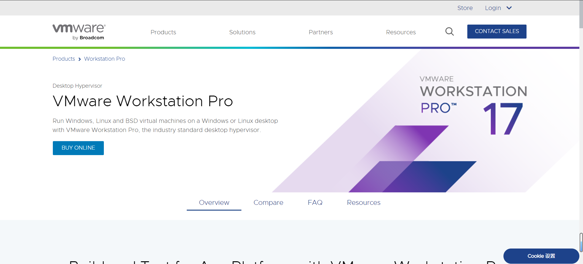 Workstation Pro 页面